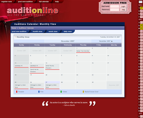 Auditionline page image